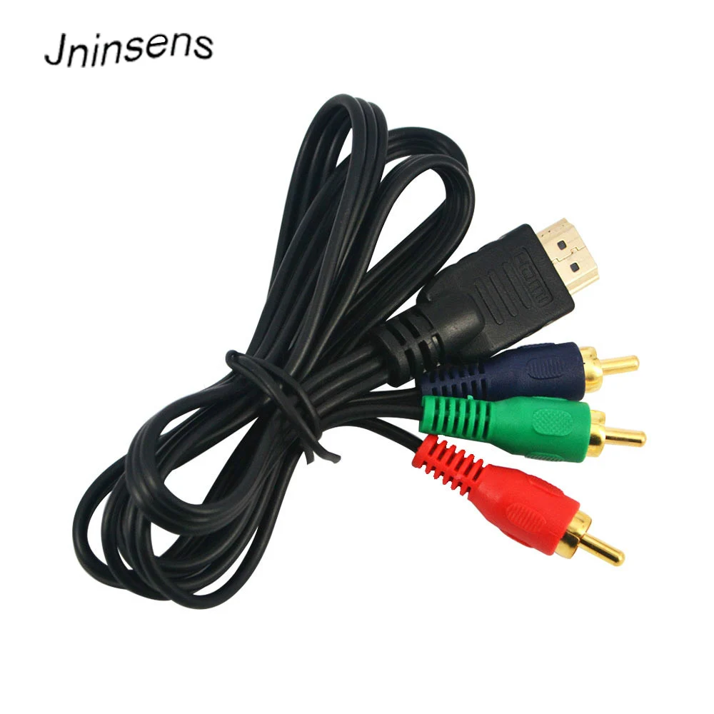 Горячая Распродажа 1080p HDMI на 3 RCA кабель 1 м фута Видео Аудио VGA AV компонентный шнур