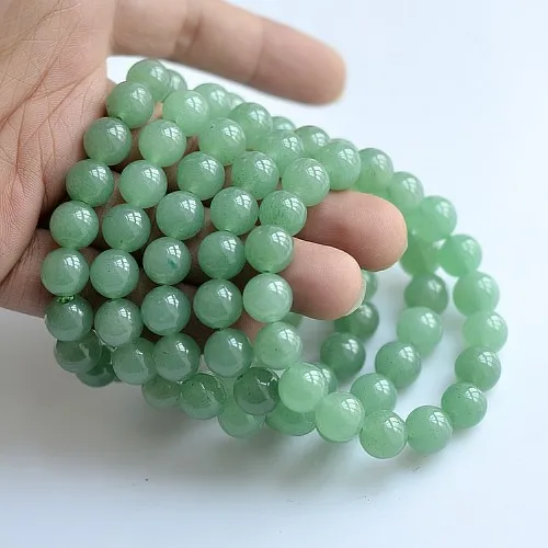 

Certificate Included! Green Natural Green Stone Stone Bracelets Mantra Prayer Beads Bracelet Beaded braclets for Women Men