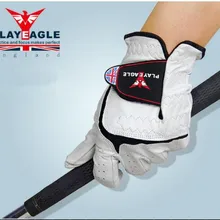 PLAYEAGLE Мужская натуральная кожаная перчатка для гольфа дышащие Нескользящие износостойкие перчатки для гольфа из овчины с левой рукой 5 шт./партия