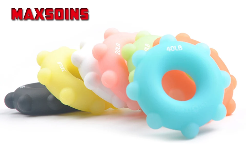 MAXSOINS no harmful material silicone grips recovery training finger strength refers to the force grip ring rudder Hand Grips | Спорт и