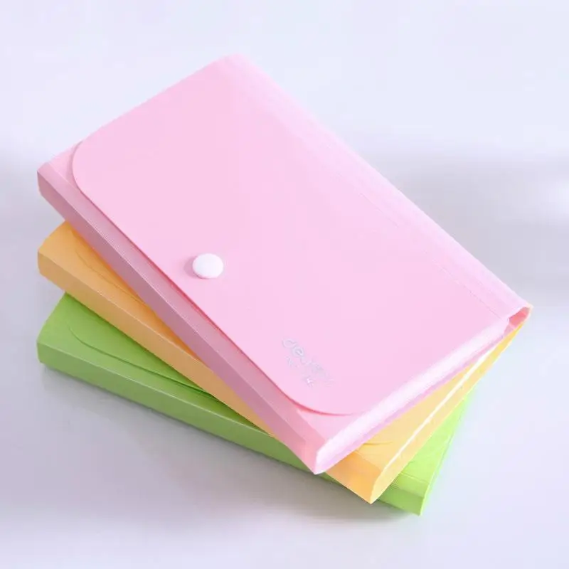 

Candy-Colored A6 Mini Presentation Folder Bag Document Paper Bill Clip Storage Organ Bag Students School Office Storage Supplies