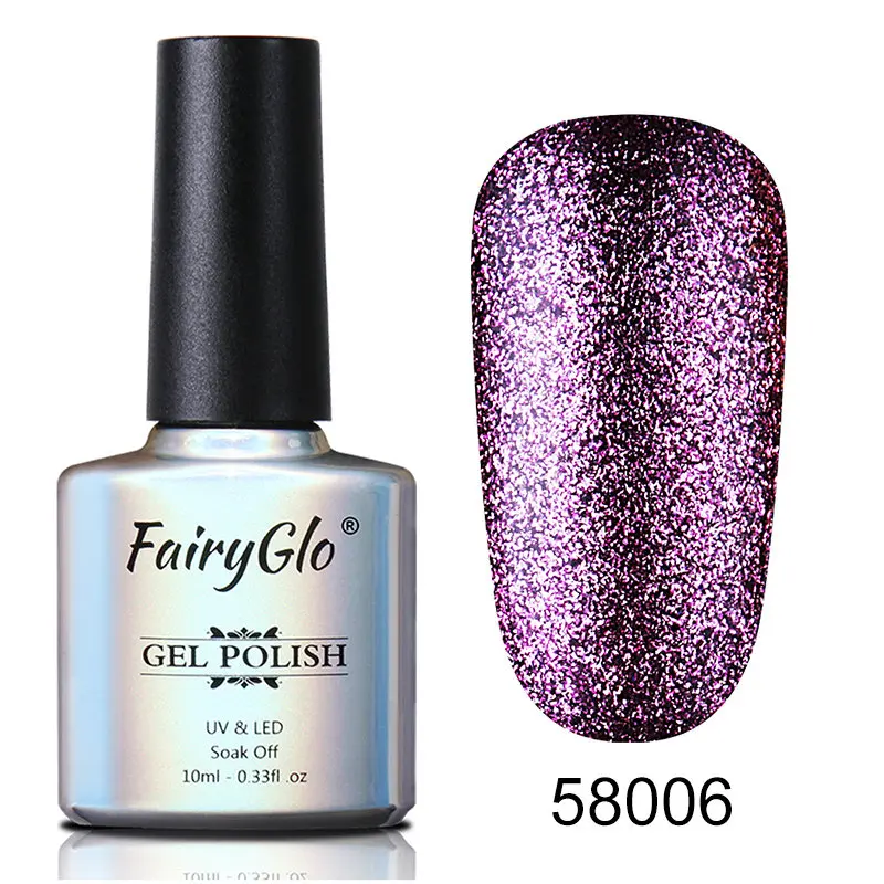 FairyGlo 10 мл УФ-гель для ногтей долговечный замачивающийся Гель-лак для ногтей Топ основа грунтовка Гель-лак Гибридный счастливый штамп чернил Гель-лак - Цвет: 58006