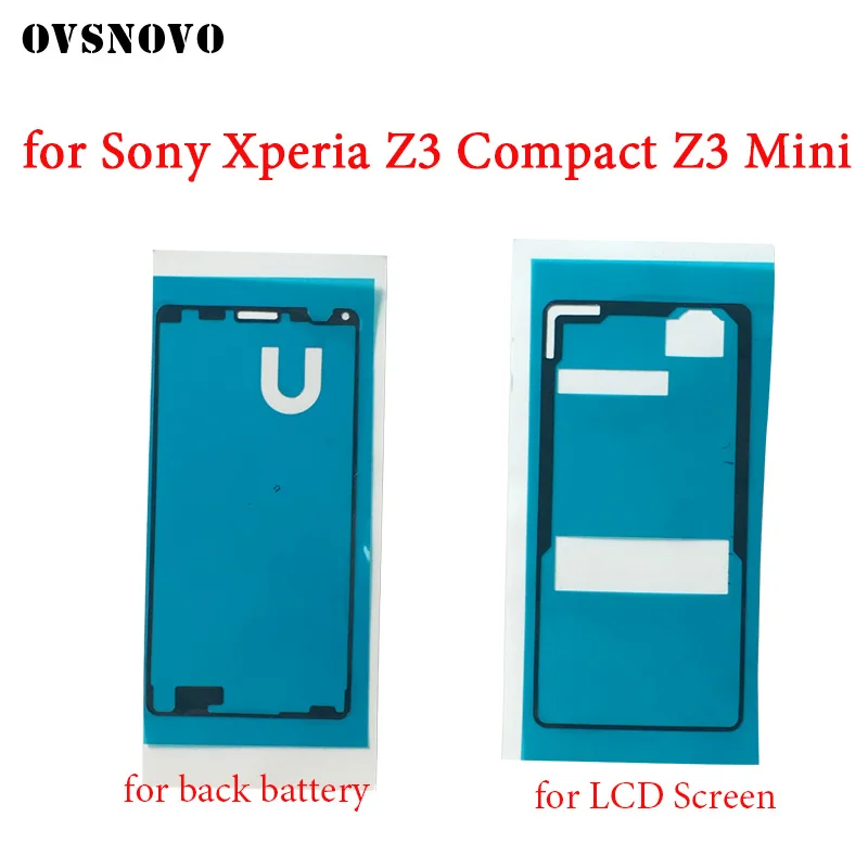 

Waterproof Sticker for Sony Xperia Z3 Compact Mini D5803 D5833 Front LCD Frame + Back Battery Cover Adhesive Glue Tape Full Set