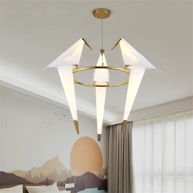 Aliexpress Nordic Thousand Paper Crane Bird Pendant Lights Led Lamps For Dining Room Bedroom Living Decor Cafe Gold Hanging Fixtures Aliexpress Nordic Thousand Paper Crane Bird Pendant Lights Led Lamps For Dining Room Bedroom Living Decor Cafe Gold Hanging Fixtures
