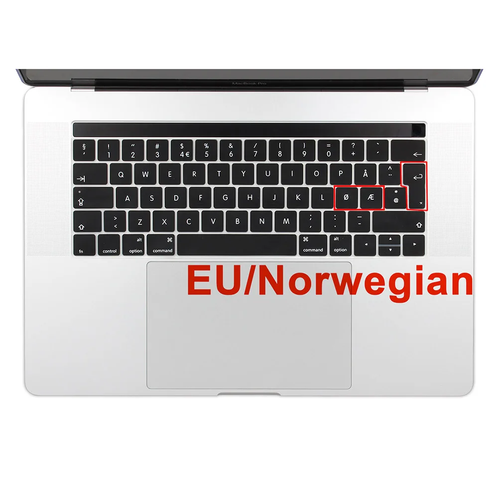 Чехол для клавиатуры силиконовый нового MacBook Pro 13 15 Retina 2016 и 2017 с TouchBar A1706 A1707|silicone