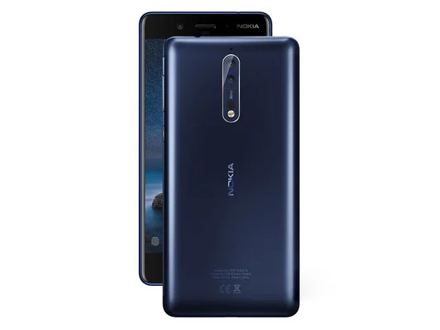 Разблокированный Nokia 8 Qualcomm835 Dual SIM 5,3 дюймов экран 4 Гб+ 64 Гб двойная задняя камера 13,0 МП 4G-LTE отпечаток пальца - Цвет: Dark Blue