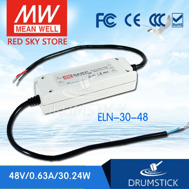 

hot-selling MEAN WELL ELN-30-48 48V 0.63A meanwell ELN-30 48V 30.24W Single Output LED Driver Power Supply [Real6]