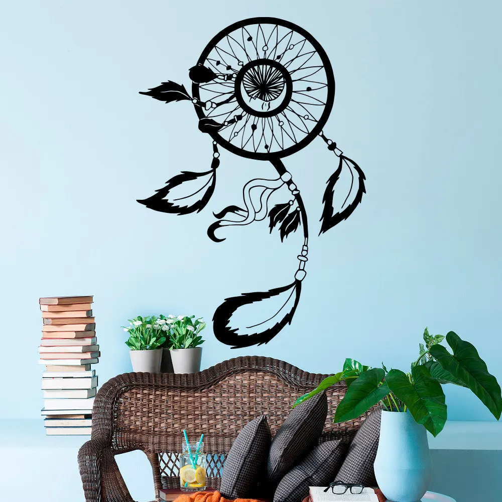 large Feather Dream Catcher Wall Decals Dreamcatcher Wall Decal Vinyl