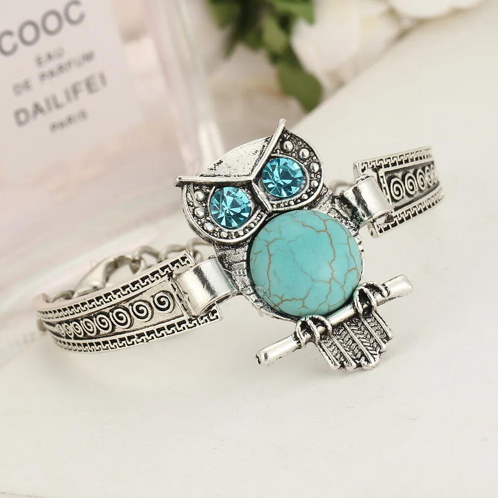 

New Fashion Bracelets Elephant Owl Hand Round Circle Bangles Bohemian Bangles Vintage Jewelry Gifts