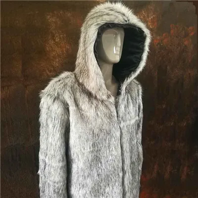 Hot Winter Autumn Men Faux Fox Fur Coat Long Windbreaker Loose Warm Fashion Man Leather Peacock Feather Leather Jacket 4XL - Цвет: Picture style