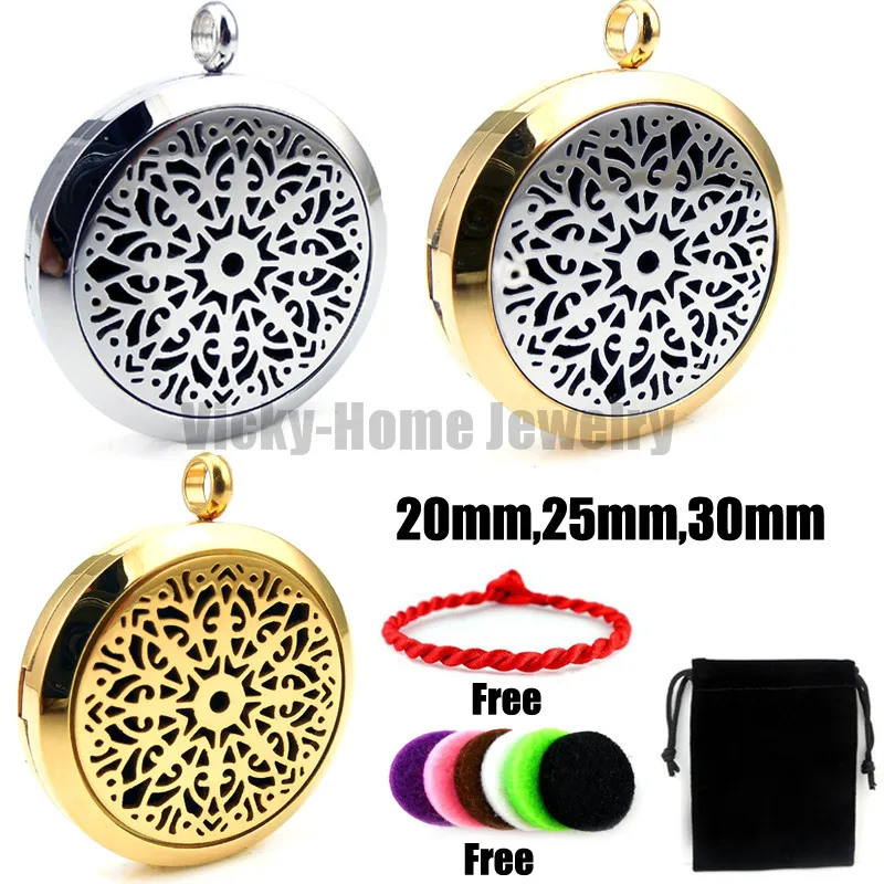 

With chain gift Abstract the Flowers (30mm) Aromatherapy / Essential Oils Stainless Steel Perfume Diffuser Locket Necklace