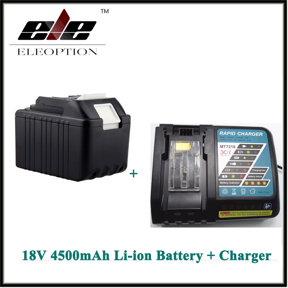 BL1830 Rechargeable Power Tool battery for Makita 4500mAh 18V Li-ion LXT400 194205-3 194230-4 BL1840 Battery + Charger BL1830 Rechargeable Power Tool battery for Makita 4500mAh 18V Li-ion LXT400 194205-3 194230-4 BL1840 Battery + Charger