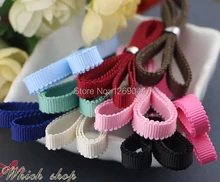 9Y hechos a mano accesorios para el cabello diy accesorios 6 mm poliéster de calidad material de casquillo de vuelta en el 9-color patrón con la cinta