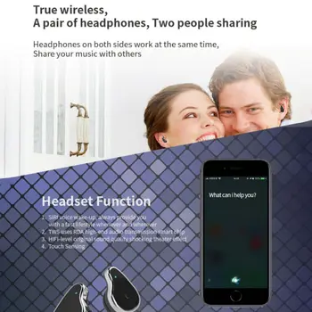 

2-in-1 For Bluetooth Headset And Touch Control Smart Bracelet, Heart Rate Smartwatch/Portable Wireless Binaural Headphone