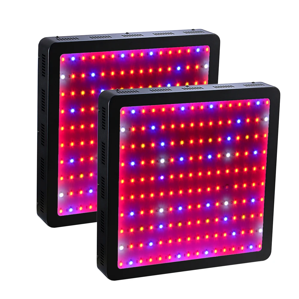 2PCS/lot Led grow light 1600W Black Double Chips LED Grow Light Full