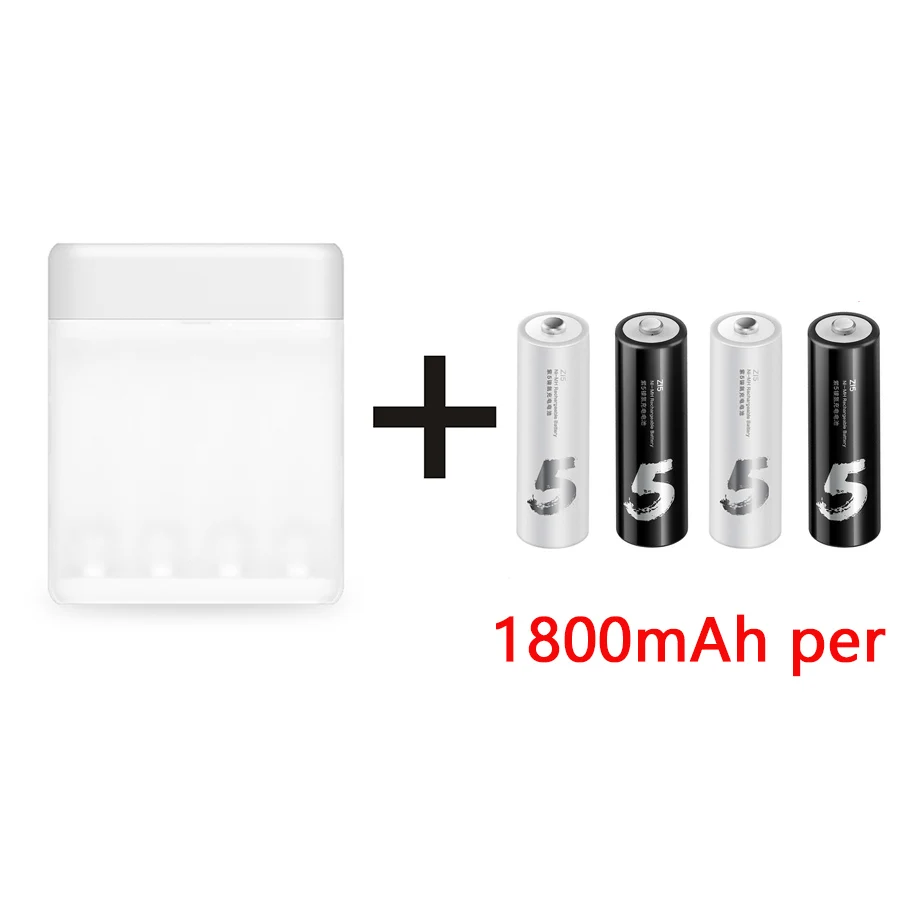 4 шт./лот Xiaomi ZMI ZI5 AA 1800 mAh перезаряжаемый Ni-MH аккумулятор Xiaomi ZIM power Bank аккумулятор XIAOMI - Цвет: Красный