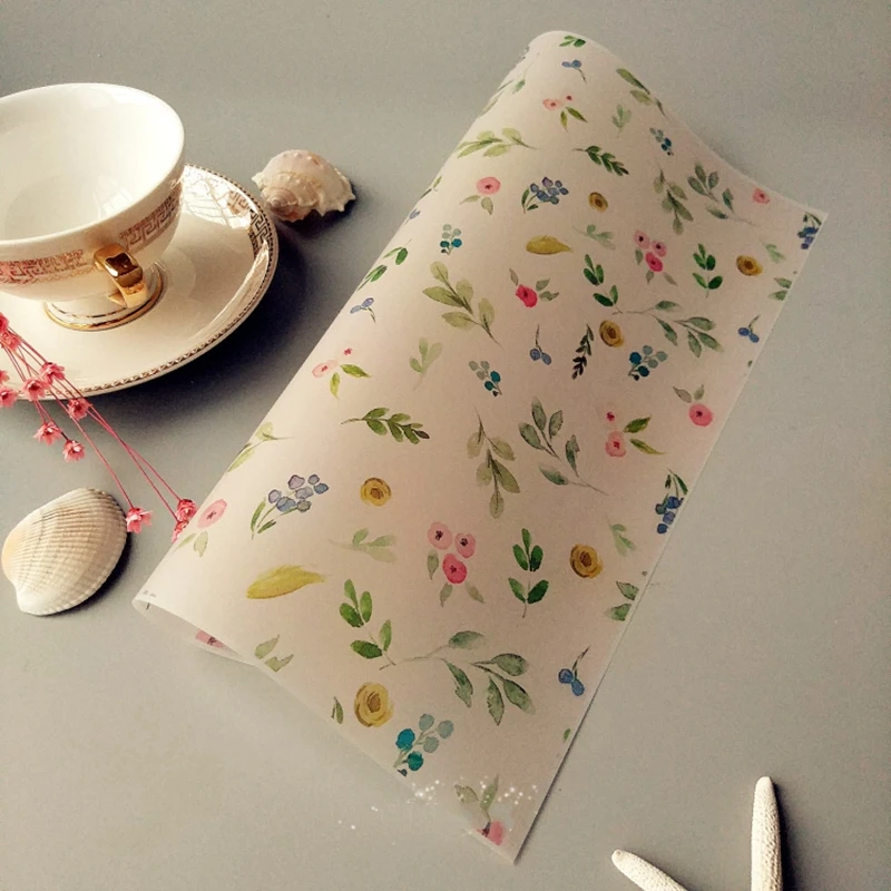 Wholesale 100pcs/lot Floral Soap Packaging Wax Paper Gift Wrapping