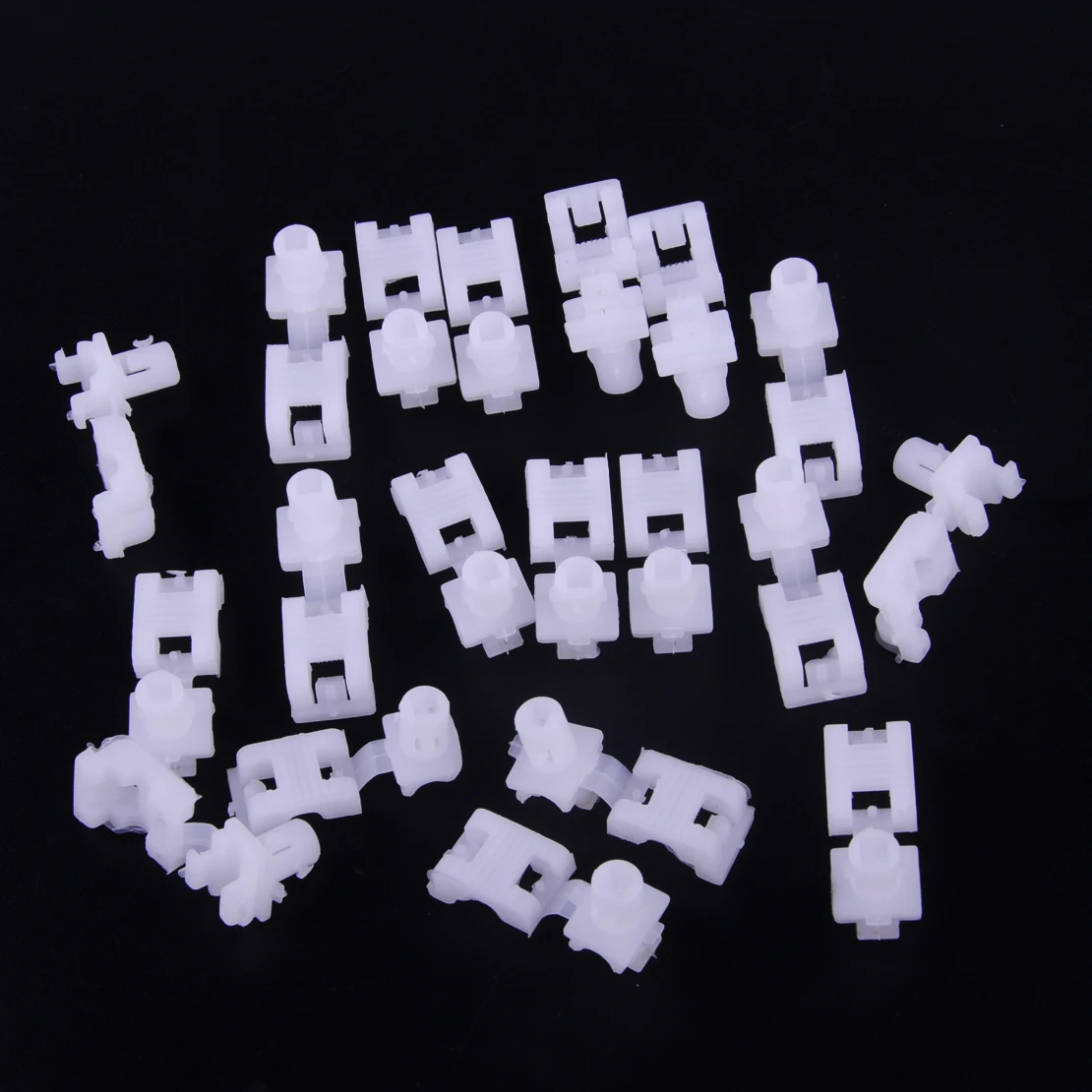 Beler 20pcs White Nylon Tailgate Handle Lock Rod Retainer