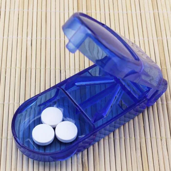 

3 Colors Portable Pill Cutter Box Convenient Storage Box Tablet Cutter Splitter Medicine Pill Holder Pill Cutter Pill Box New