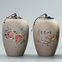 250 мл старый рок грязь чайный заварник керамика грубая керамика чай может портативный чай коробка вид бодрствования чайный заварник резервуар для хранен