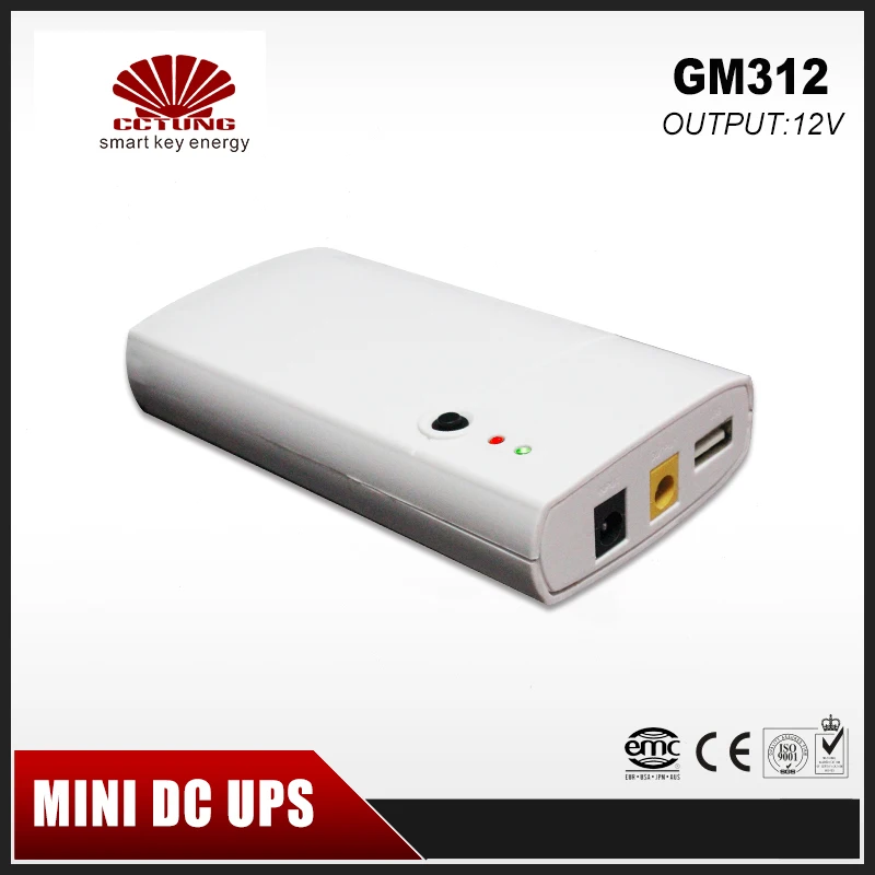 GM312 Мини Портативный UPS с 12 В вход двойной 5 в 12 В выход с 7.8Ah литиевая батарея для длительного времени резервного копирования для системы видеонаблюдения маршрутизатор