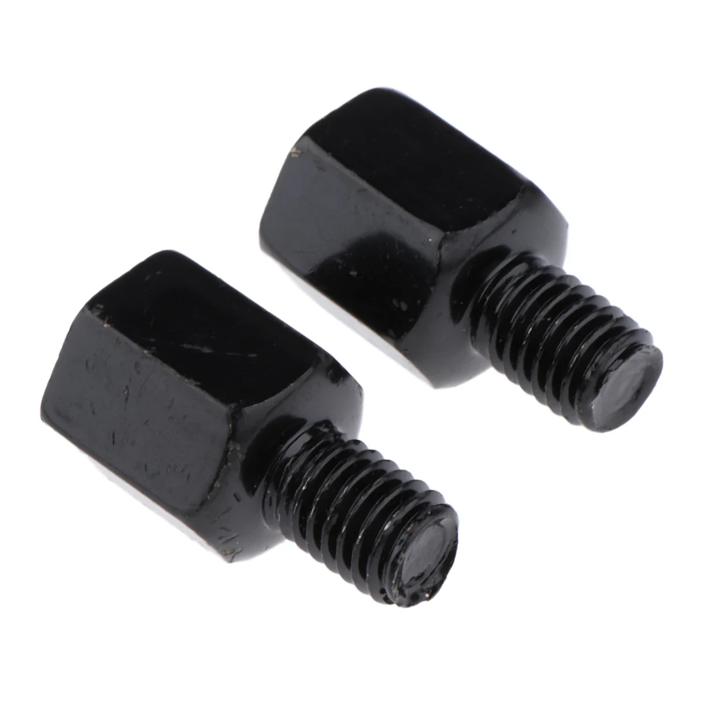 1 Pair Black Right Left Thread Adapter Wing Mirror Adapter RH 8mm - RH 8mm Bolt Rear View For Yamaha Motorcycle