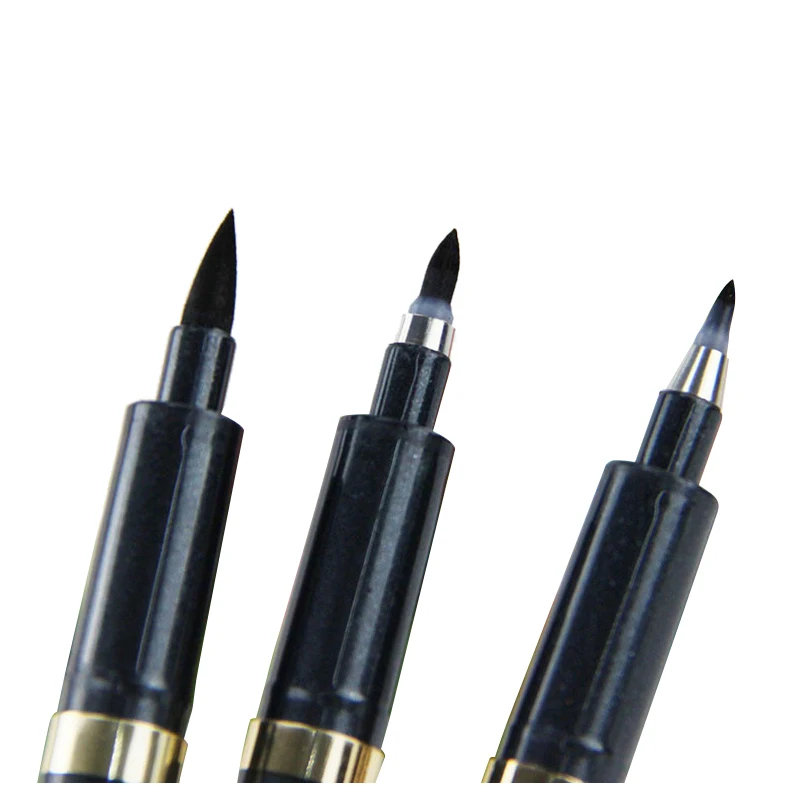 Доступная 3 шт./партия мягкая каллиграфическая кисть нейтральная ручка многофункциональная ручка офисные принадлежности черный(размер s m l