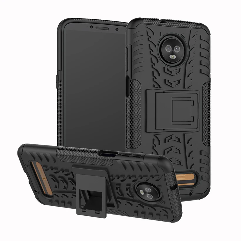 

Case For Moto G7 Power Z4 Play G6 Plus 2018 E5 Play Z3 Play Case E4 X4 C Z Force G5 G4 Covers PC TPU 2 In One Hybrid Housing