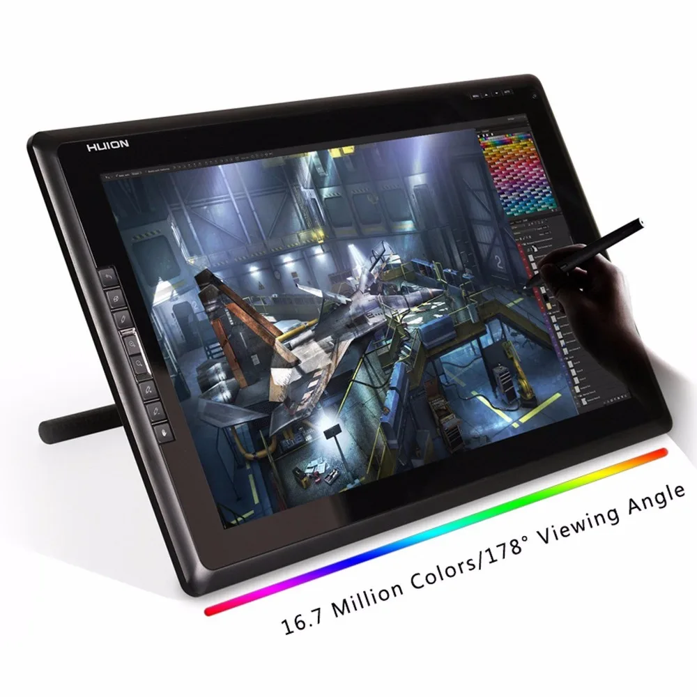 Графический монитор Huion 18 4 дюйма HDMI сенсорный ЖК экран для рисования 8 горячих