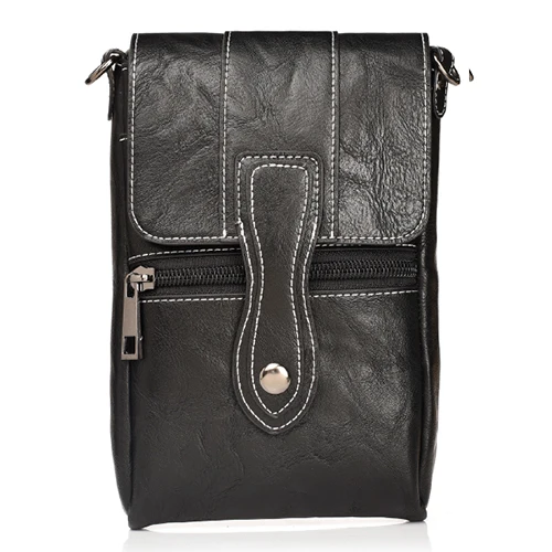 Многофункциональная поясная сумка через плечо, сумка-кошелек кожаный чехол Для Doogee S95 S90 S90c S80 S70 S60 S55 S40 Lite S68 Pro X100 N10 Y8 Y8C - Цвет: Черный
