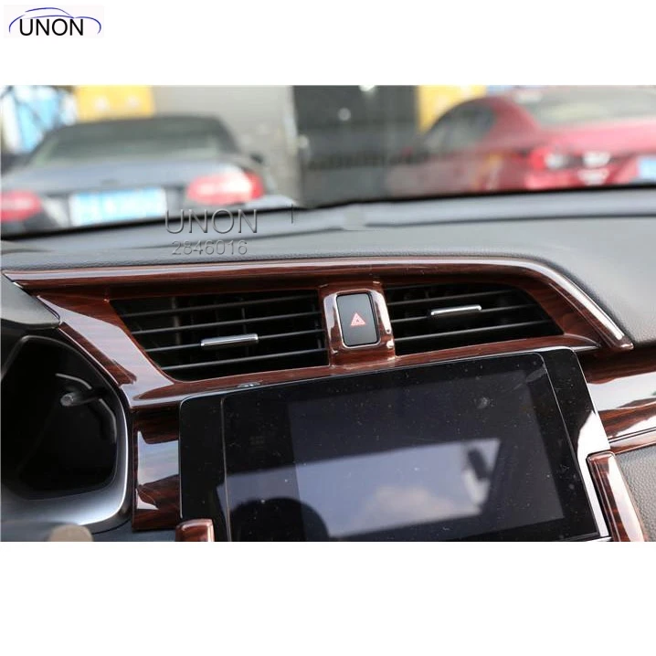 

For Honda Civic 2016 2017 2018 10TH Generation ABS Carbon Fiber Style Side & Centre Air Vent Outlet Cover 3Pcs