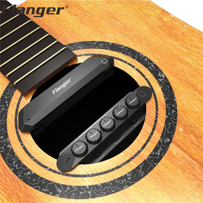 

Flanger R2 Guitar Pickup Sound Hole Functional Resonant Pickup Guitar Magnetic Reverb Chorus Delay Adjust For Guitar Accessories