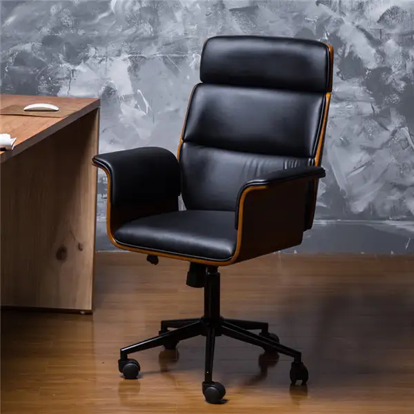 Mid Century Leather Big Tall Executive Office Chair With Wheel Leather Big Tall Executive Office Chair