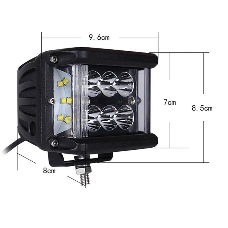 New LED Light Bar  4inch 60W Full Reflector Side Luminate Led Work Light SPOT FLOOD COMBO Driving Lamp For Jeep Offroad Off-road Truck Car ATV SUV Boat 4WD ATV Auxiliary driving light (7)