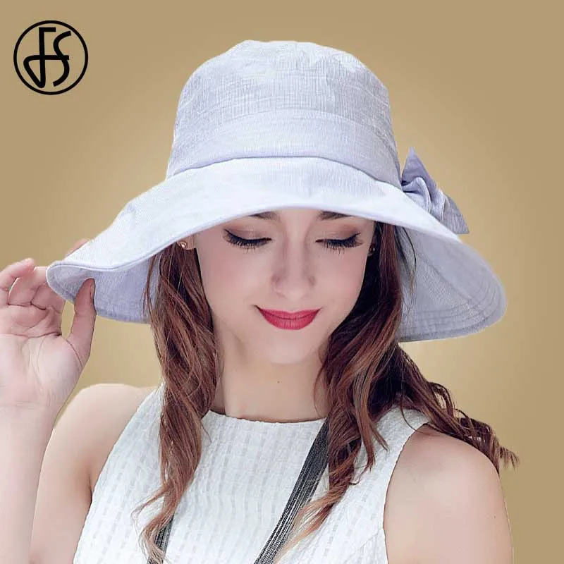 FS طوي قبعة صيفية للنساء الأبيض أنيقة كبيرة واسعة بريم مرن زهرة دلو الشاطئ القبعات الأشعة فوق البنفسجية قبعات لا تغطي الرأس بالكامل قبعة واقي... FS طوي قبعة صيفية للنساء الأبيض أنيقة كبيرة واسعة بريم مرن زهرة دلو الشاطئ القبعات الأشعة فوق البنفسجية قبعات لا تغطي الرأس بالكامل قبعة واقي...