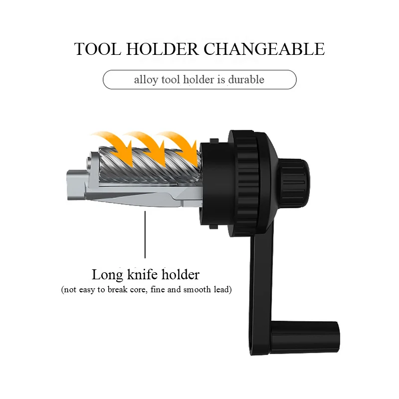 Günstige Schreibwaren Bleistift spitzer büro   schule liefert Neuheit Hand Kurbel Mechanische mechanische Kunst Bleistiftspitzer Werkzeug Student
