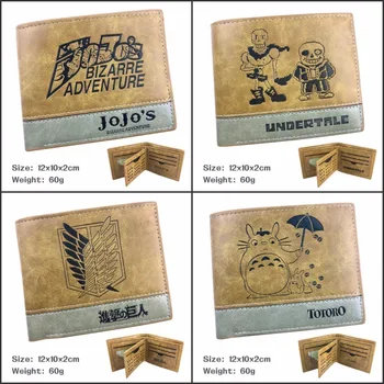 

Anime My Neighbor Totoro Wallets Attack on Titan Cartoon Short Clutch Purses Pu Leather Credit Card Holders for Men Women