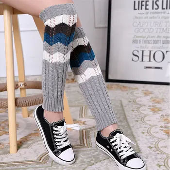 

Winter warm Strip knit Crochet Leg Warmers for Women/female/lady, Vogue Thermal Dancing Clothing Accessories boot socks LM102