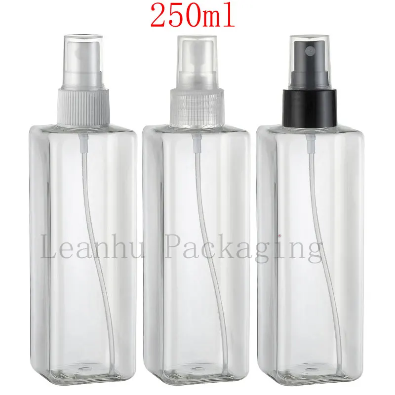 250ml X 24 Square PET Empty Plastic Bottle For Hair Spray Containers ,Cosmetic Spray Bottles