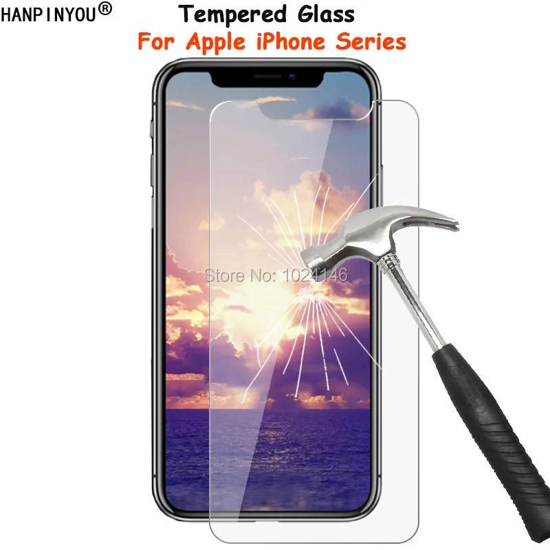 Hard Tempered Glass Screen Protector Film Guard For Apple iPhone X Xs Max XR 8 7 6 6S Plus 5S SE 5C 4S 4 iPod Touch 5 | Мобильные