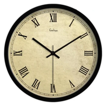 

Metal Wall Clock Roman Numberals Silent Modern Large Decorative Relogio De Parede Classic Geometric Household Products DDN1630
