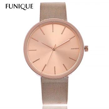 

FUNIQUE 2019 Alloy Couple Watch PU Leather Ladies Watch Dress Clock Calendar Relojes feminino Watch Dropshipping