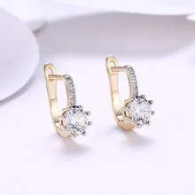 Женские серьги-гвоздики с сине-белым кубическим цирконием и пряжкой для женщин цвета розового золота женские серьги женские ювелирные изделия