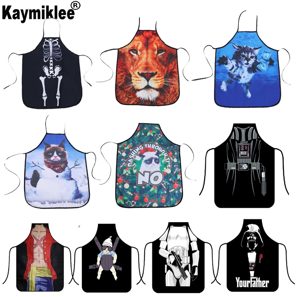 

Lion Cat Dog Animal Aprons Funny Dinner Party Cooking Children Apron Adult Cozinha Tablier Cuisine Pinaf CWQ041