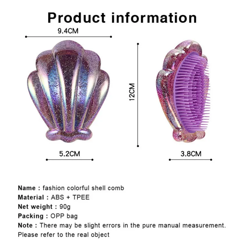 В виде ракушки расческа для волос Антистатические Парикмахерские расчески Массажная расческа анти-завязанная Женская расческа для волос Расческа парикмахерские инструменты для укладки волос