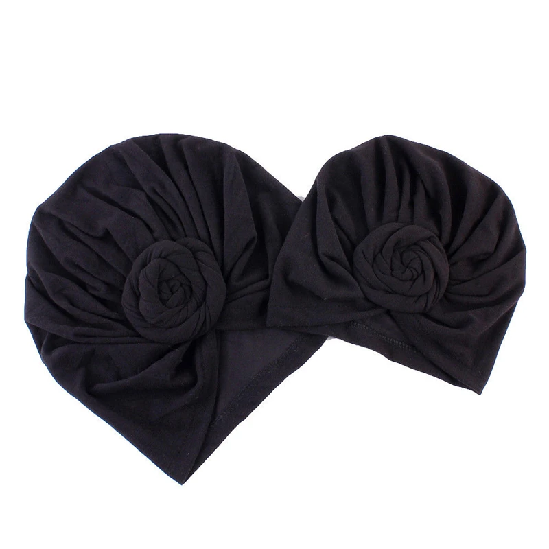 

Fashion Family Hat Mother Daughter Hat Autumn Winter Newborn Baby Beanie Cap Solid Color Girls Hats Kids Turban Cap Head Band