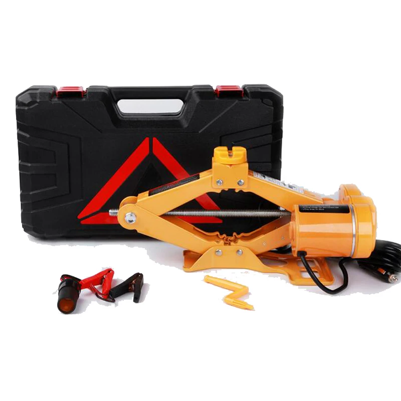 

Portable 12v Auto Car Jack Electric Lift Lifting Tool Tire Repair Replacement Professional Tools Box With Gloves