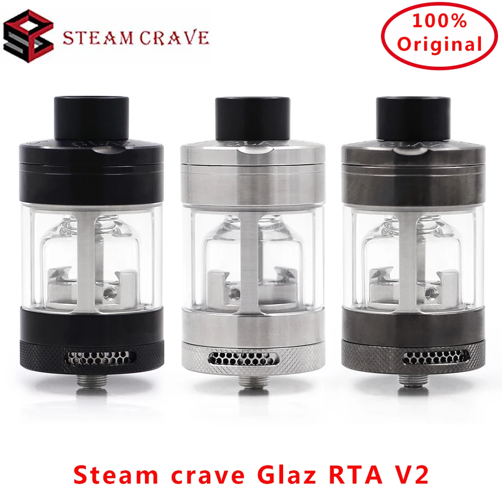 

Newest Steam crave V2 31mm &7ml/10ml Capacity Vape tank semi-restrictive airflow by AFC adjustment Electronic cigarette Atomizer