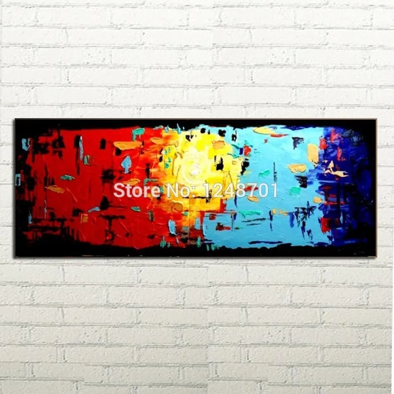 

Modern colorful abstract palette knife Oil painting on canvas for wall decor Handmade abstract oil painting