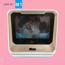 M1 free installation dishwasher home full automatic desktop mini smart embedded Dish bowl wash machine UV, tempered glass Shell